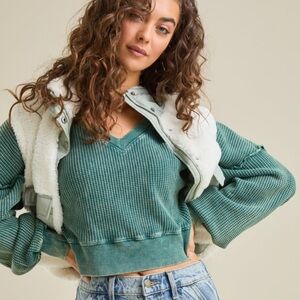 Cassie Thermal V-Neck Top